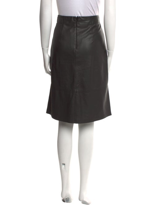 Vince Lamb Leather Knee-Length Skirt