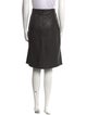 Vince Lamb Leather Knee-Length Skirt