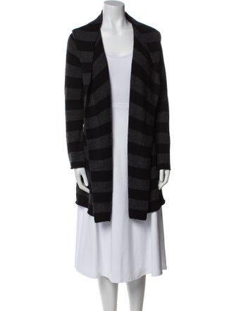 Vince Striped Open Front Sweater