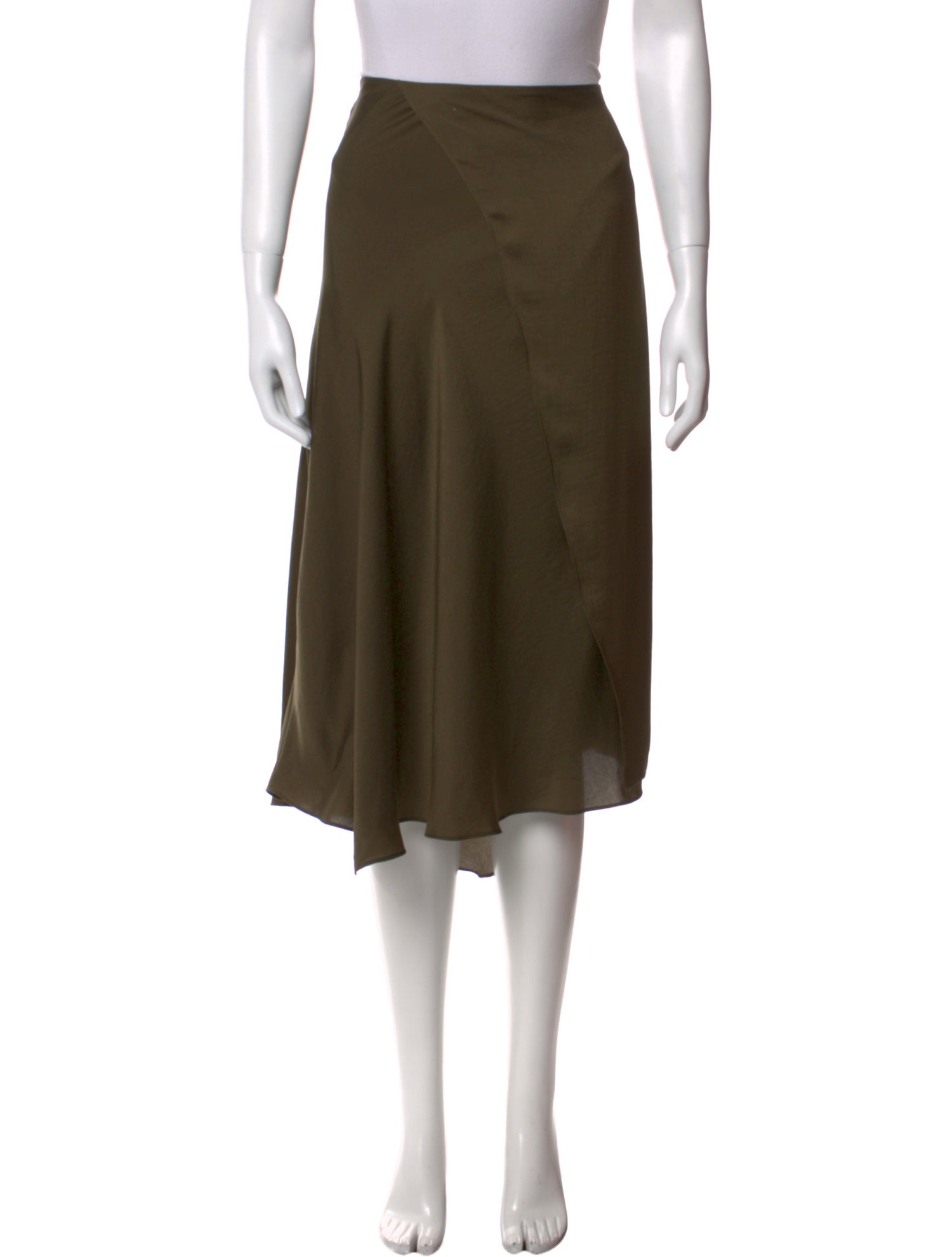 Vince Ruffle Embellishment Midi Length Skirt