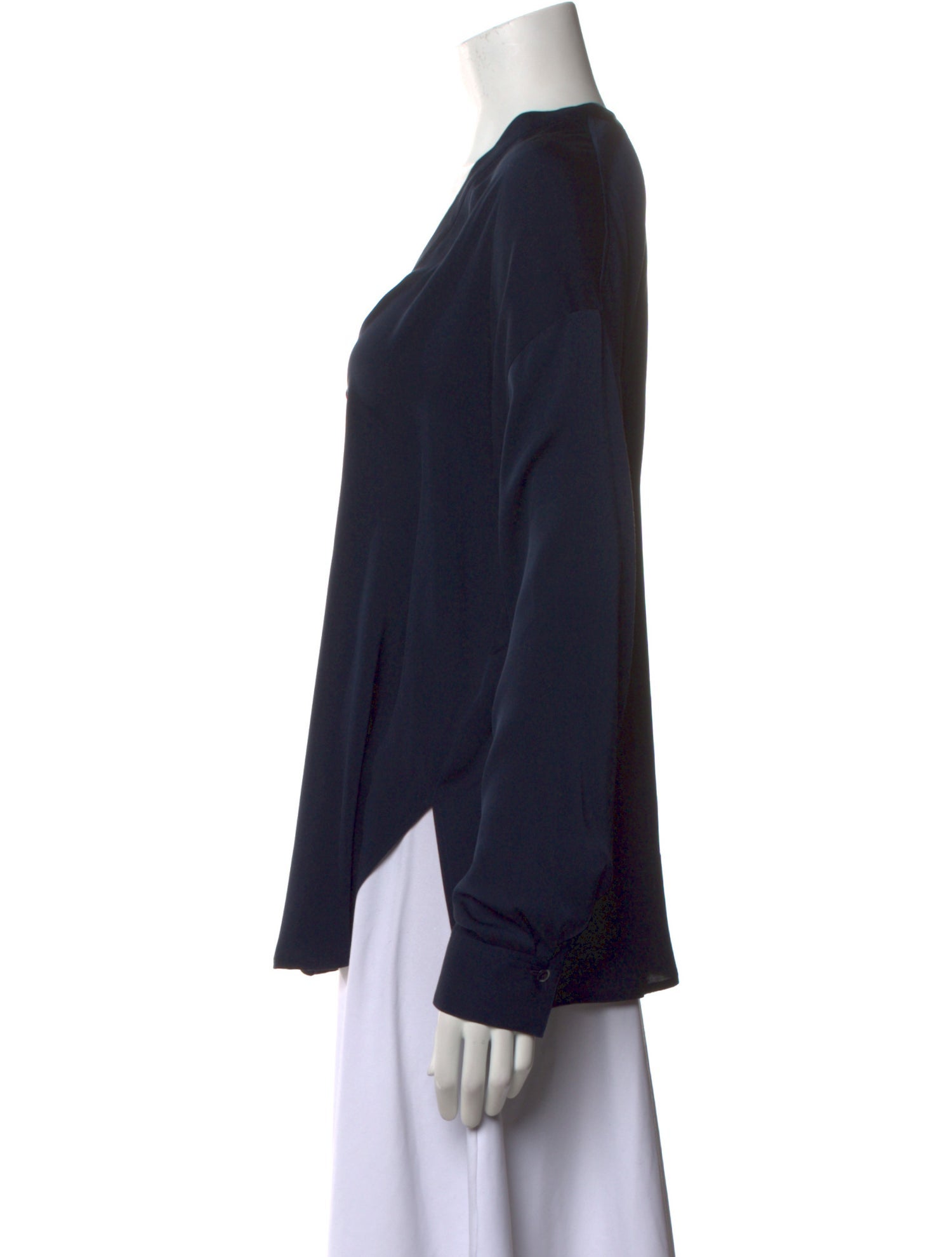 Vince Silk V-Neck Blouse