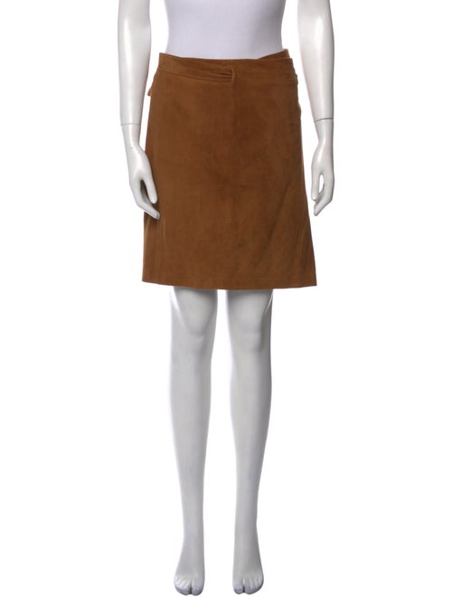 Vince Leather Knee-Length Skirt