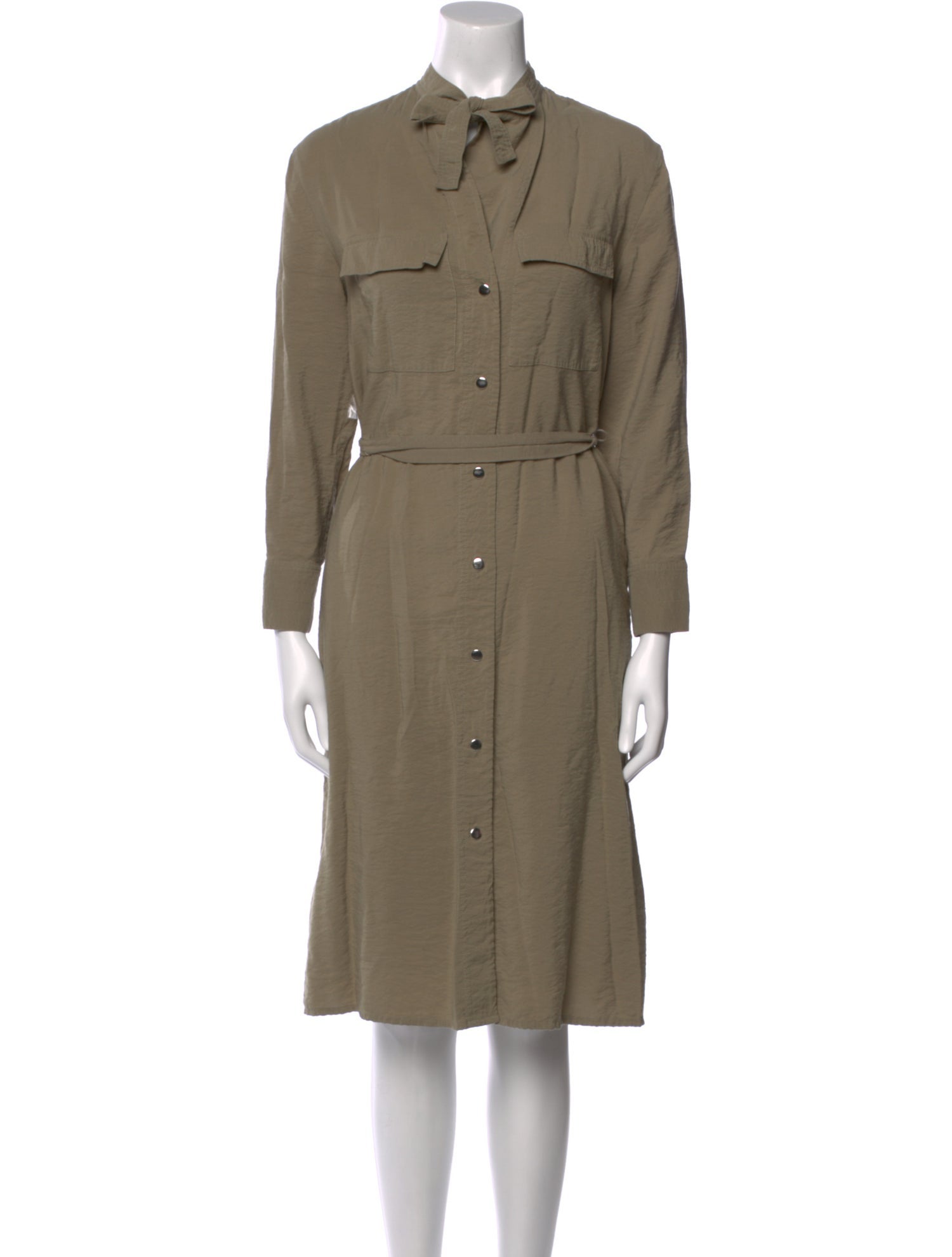 Vince Tie Neck Knee-Length Dress