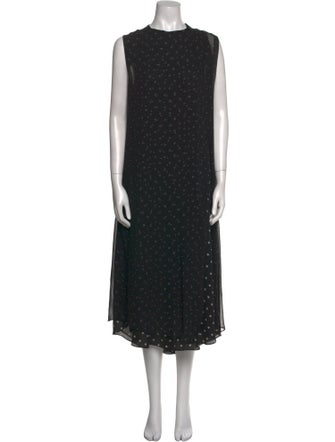 Vince Polka Dot Print Long Dress