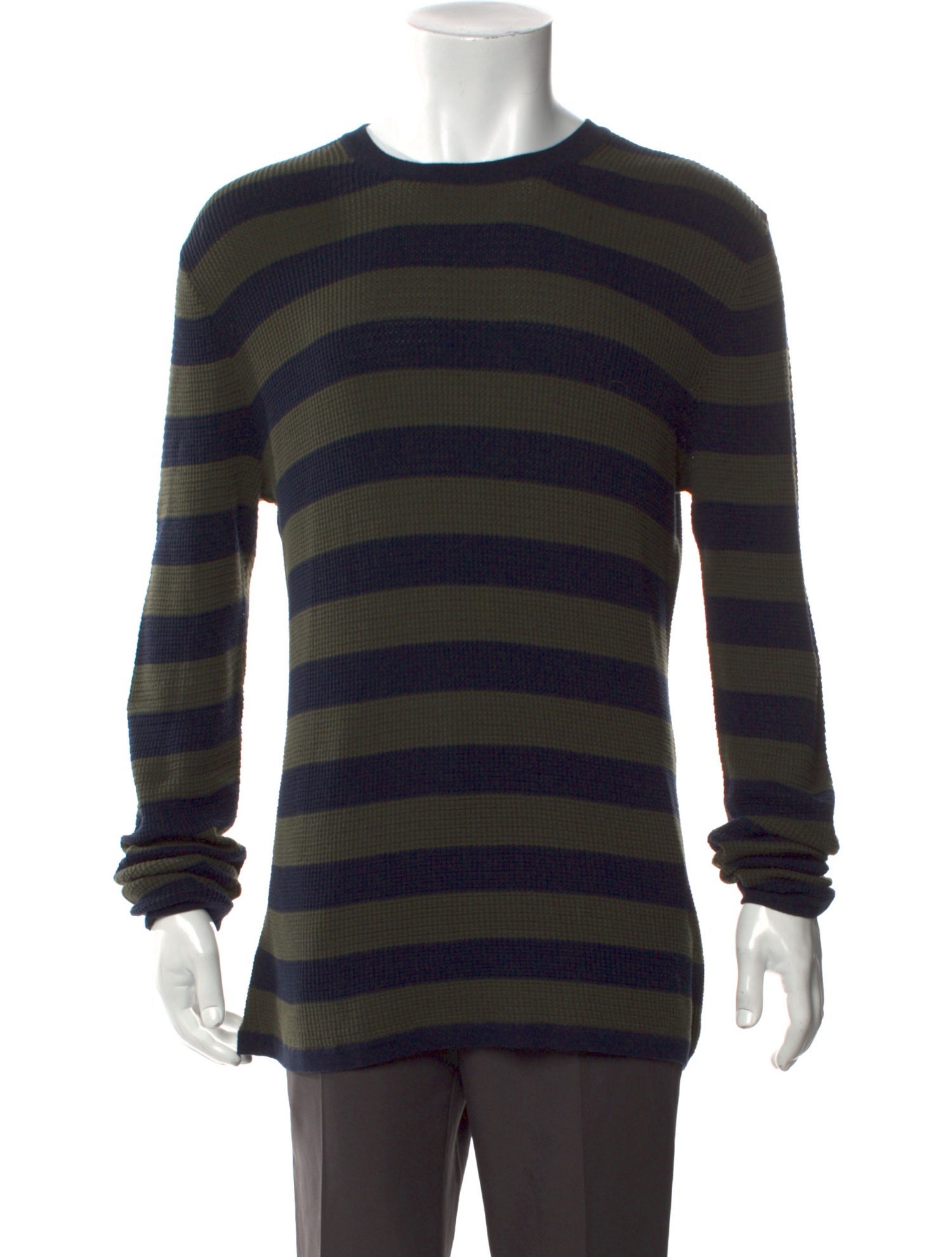 Vince Striped Crew Neck Pullover