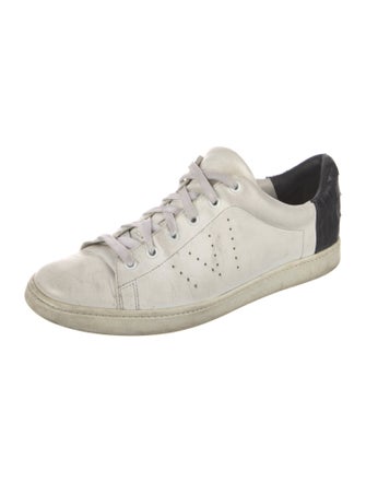 Vince Leather Colorblock Pattern Sneakers