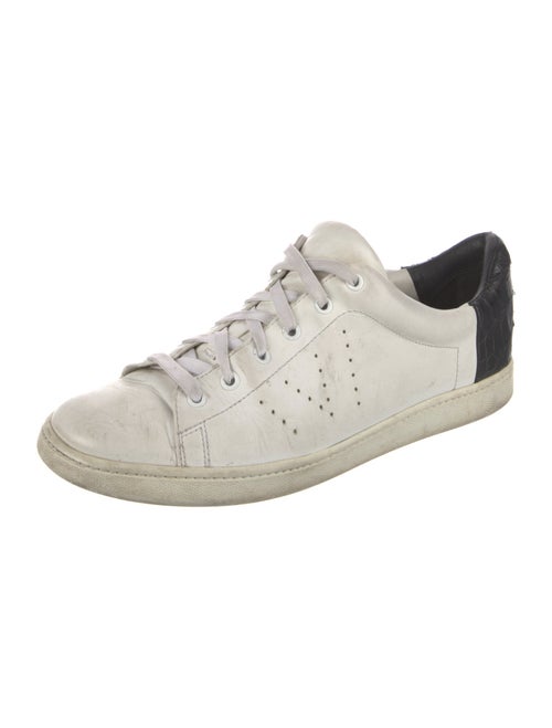 Vince Leather Colorblock Pattern Sneakers