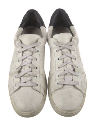 Vince Leather Colorblock Pattern Sneakers
