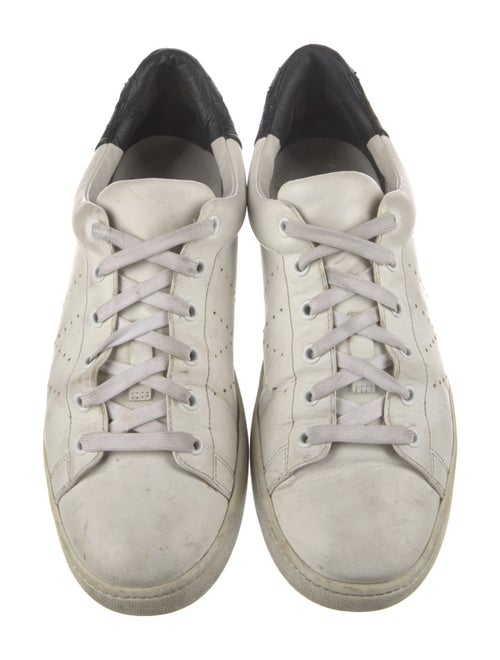 Vince Leather Colorblock Pattern Sneakers
