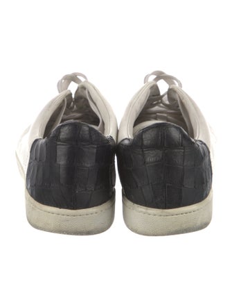 Vince Leather Colorblock Pattern Sneakers