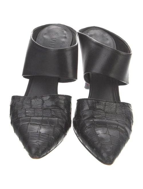 Vince Leather Cutout Accent Mules