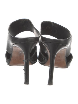 Vince Leather Cutout Accent Mules