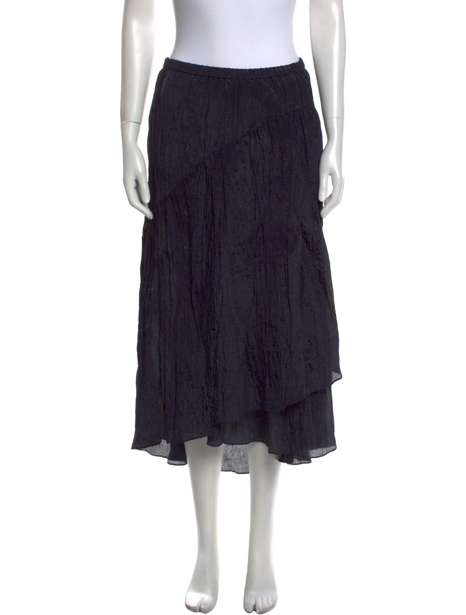 Vince Pleated Accents Midi Length Skirt