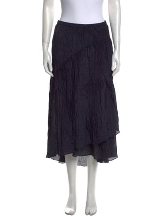 Vince Pleated Accents Midi Length Skirt