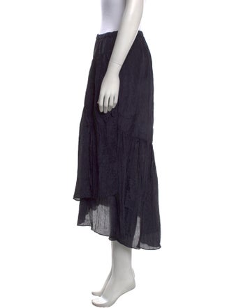 Vince Pleated Accents Midi Length Skirt