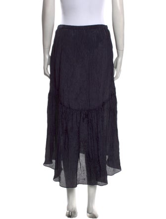 Vince Pleated Accents Midi Length Skirt