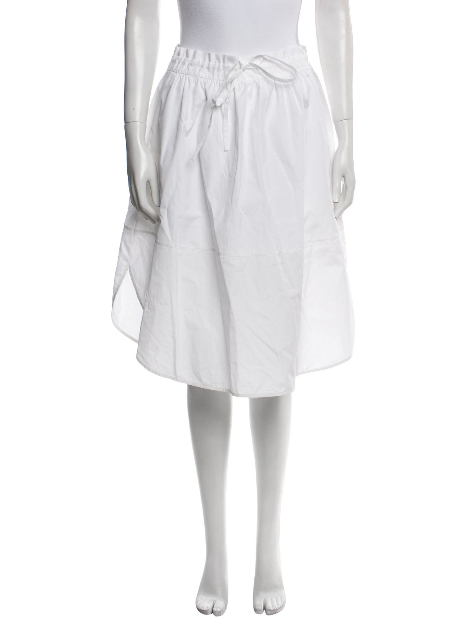 Vince Pleated Accents Knee-Length Skirt