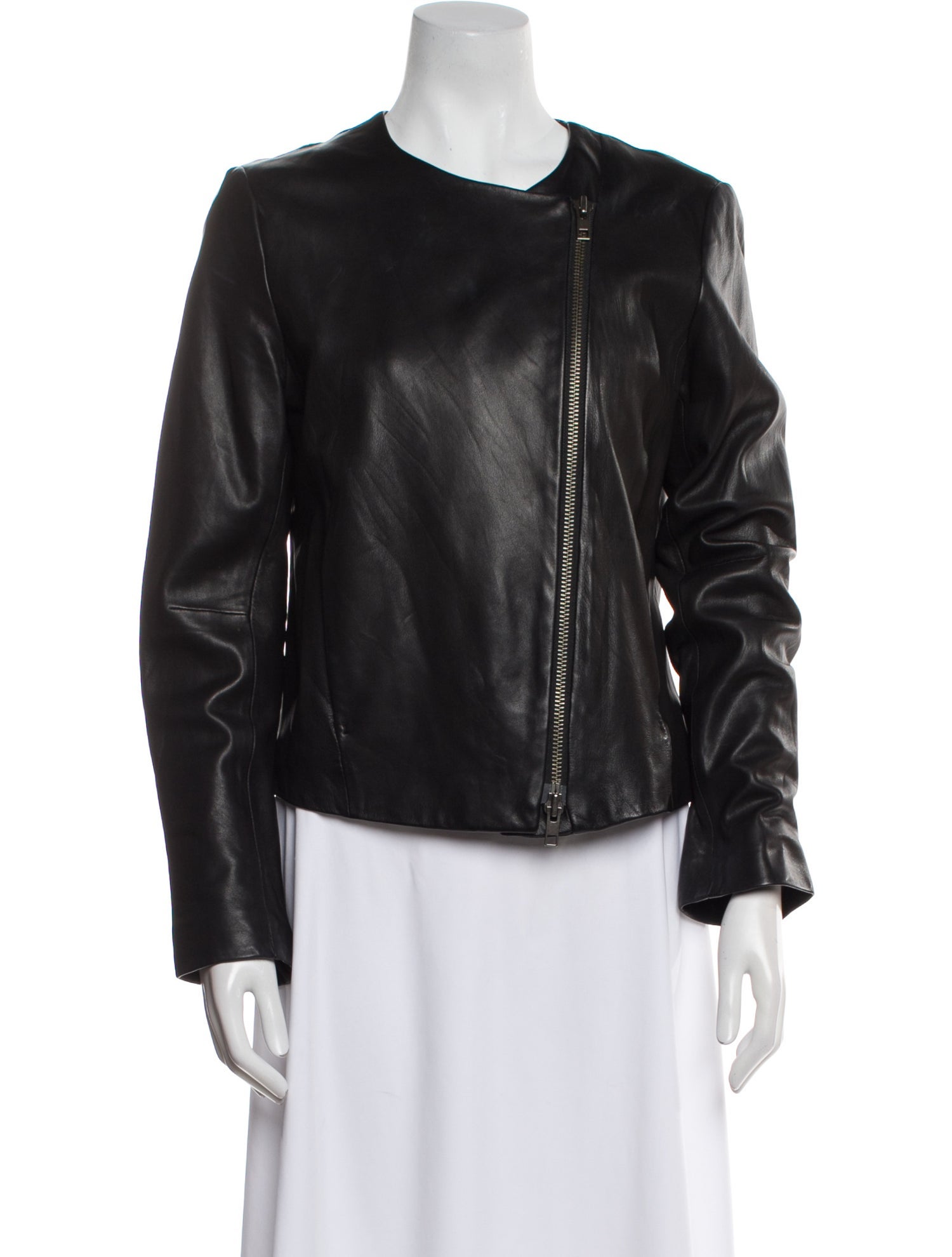 Vince Lamb Leather Biker Jacket