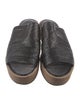 Vince Embossed Leather Slides