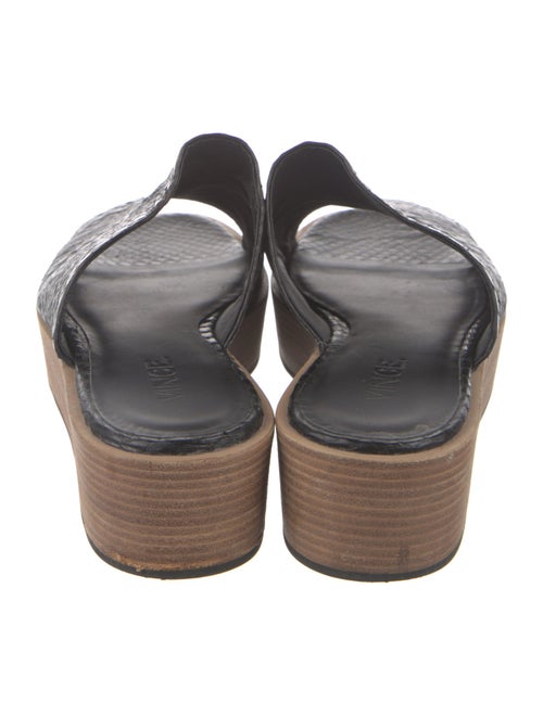 Vince Embossed Leather Slides