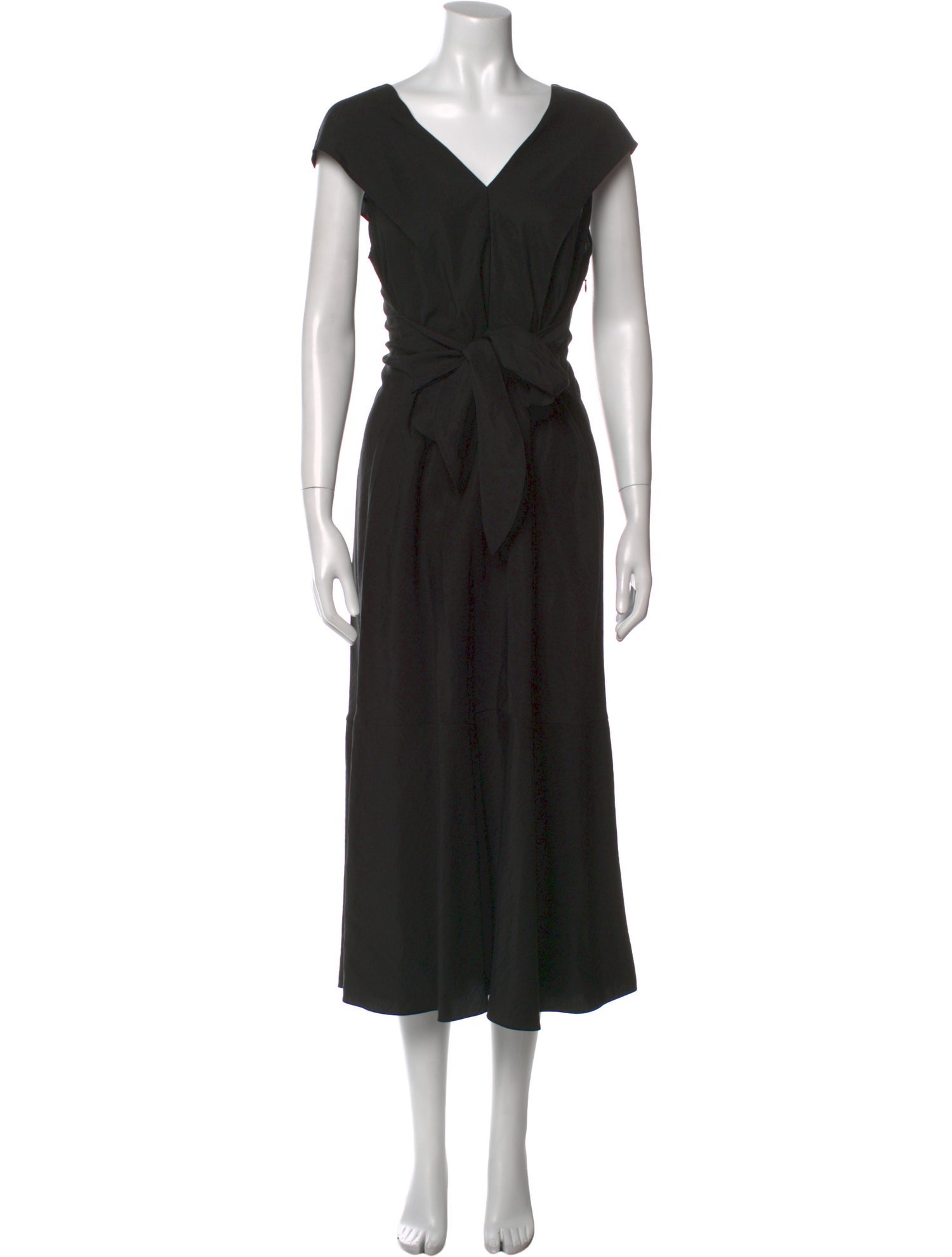 Vince V-Neck Midi Length Dress