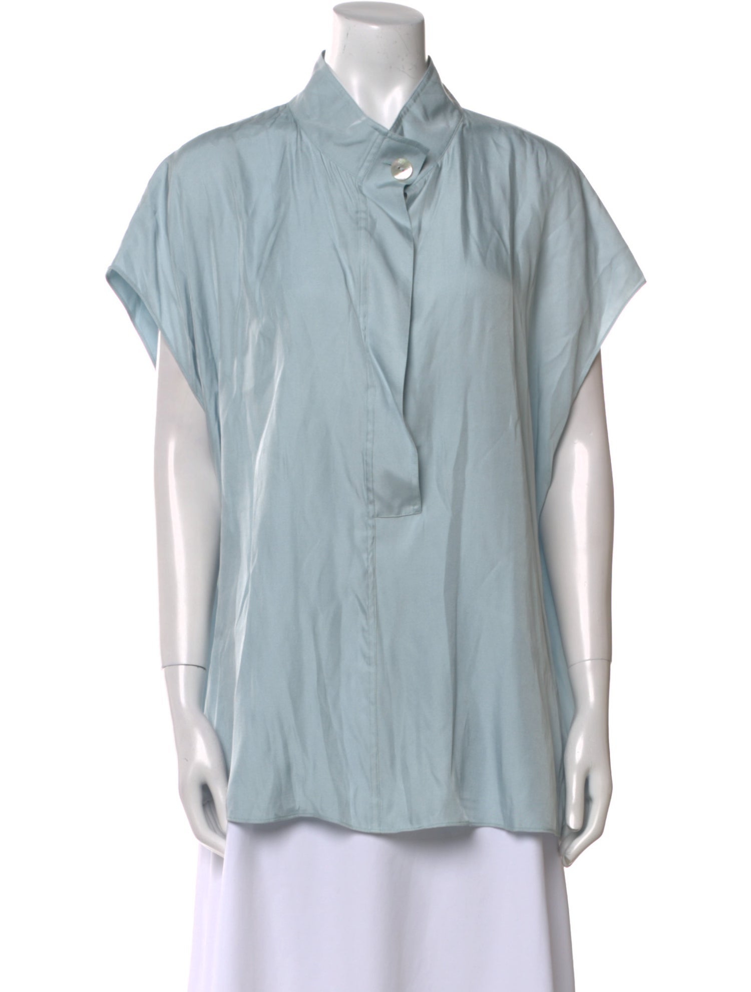 Vince Short Sleeve Button-Up Top
