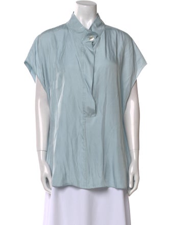Vince Short Sleeve Button-Up Top