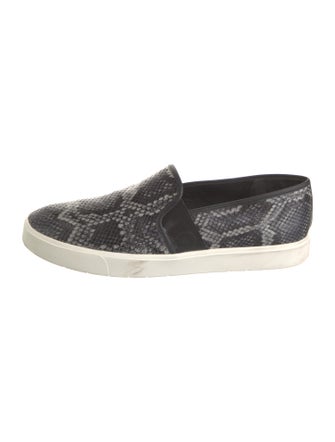 Vince Embossed Leather Animal Print Sneakers