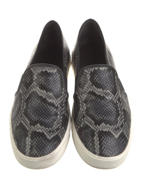 Vince Embossed Leather Animal Print Sneakers