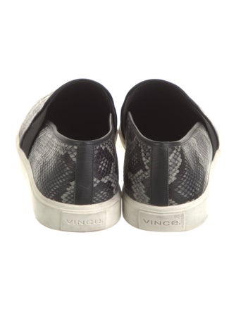 Vince Embossed Leather Animal Print Sneakers