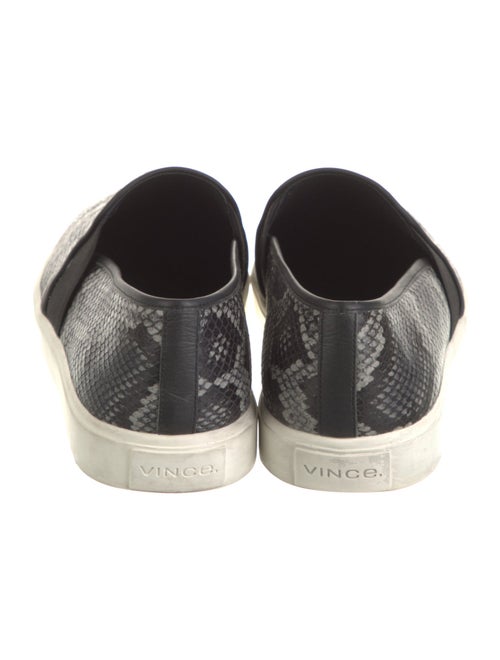 Vince Embossed Leather Animal Print Sneakers