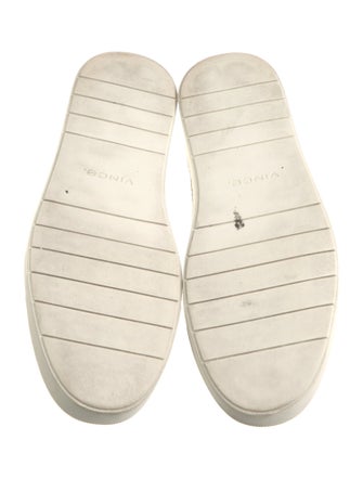 Vince Embossed Leather Animal Print Sneakers