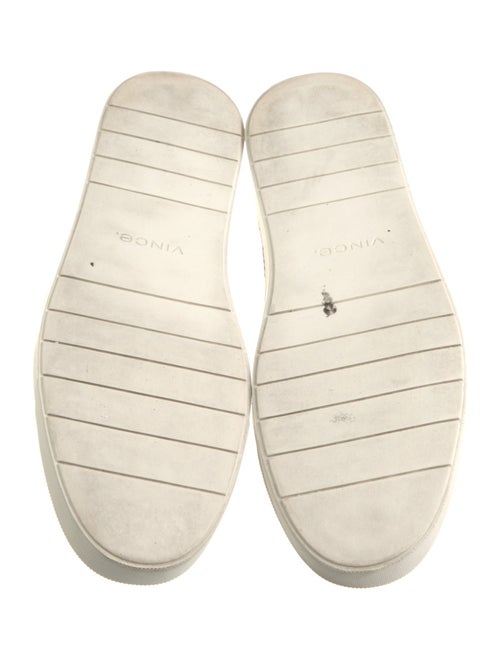 Vince Embossed Leather Animal Print Sneakers