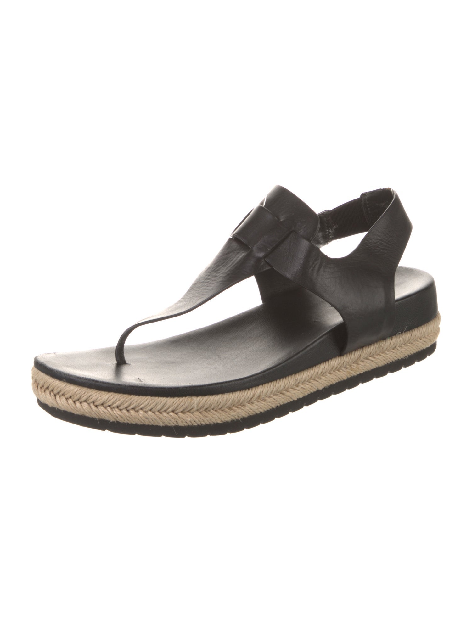 Vince Leather Braided Accents Espadrilles