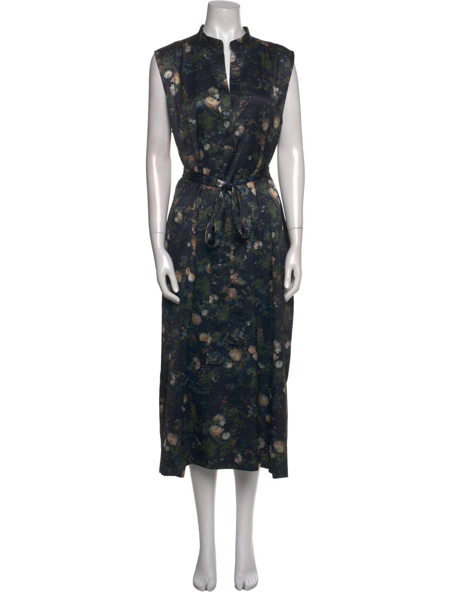 Vince Floral Print Long Dress