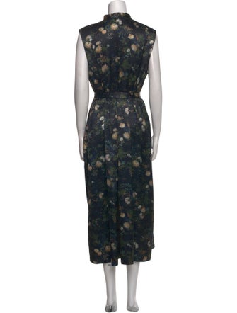 Vince Floral Print Long Dress