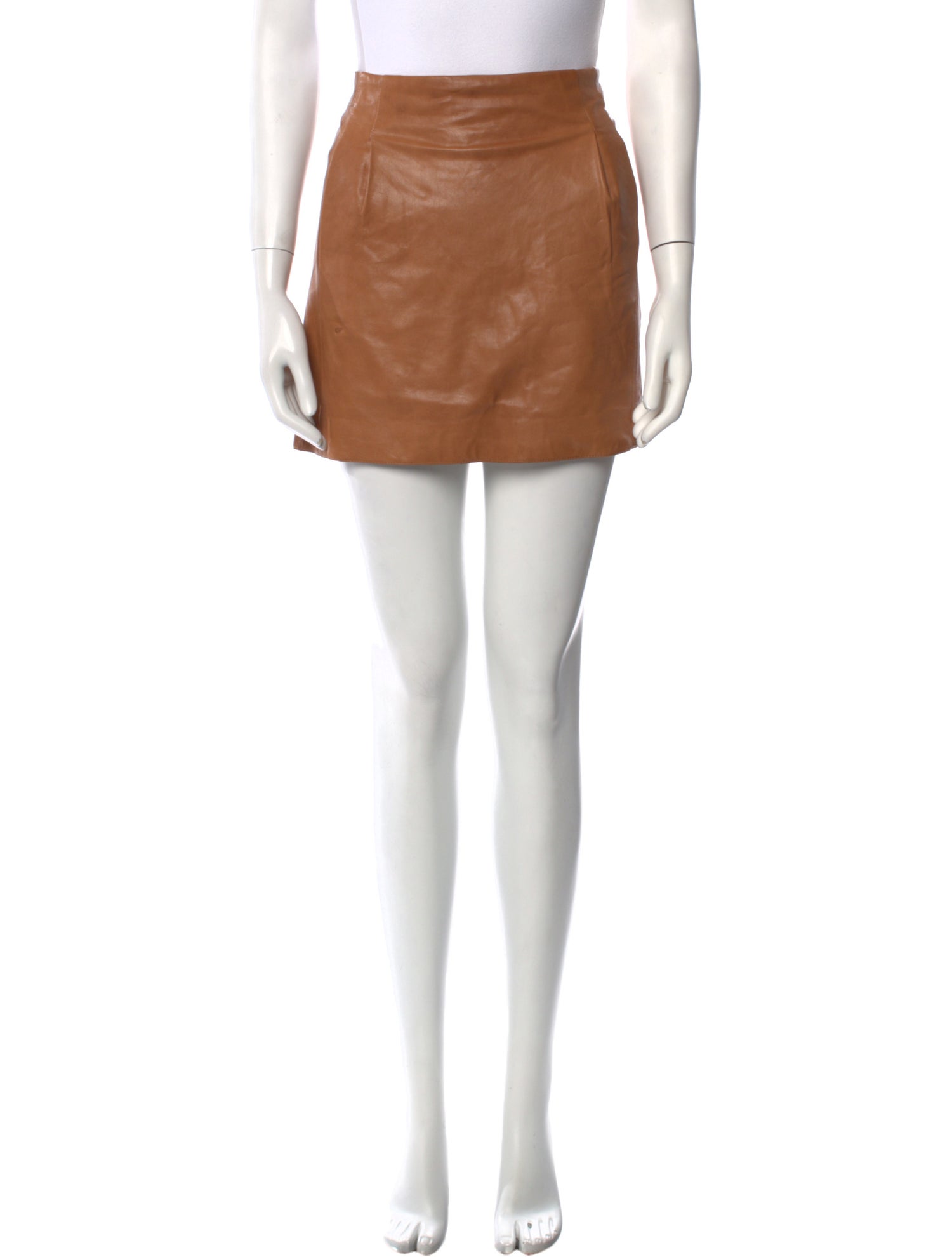 Vince Leather Mini Skirt