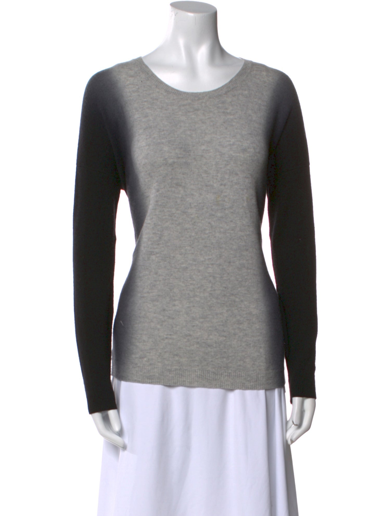 Vince Colorblock Pattern Scoop Neck Sweater