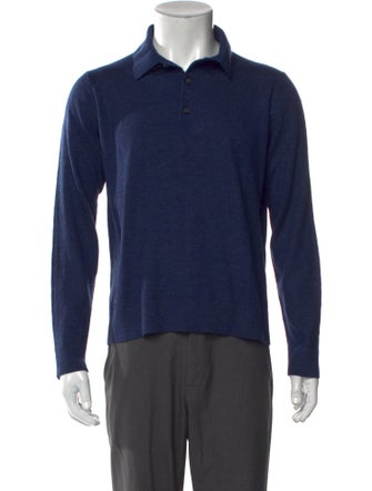 Vince Merino Wool Crew Neck Polo Sweater
