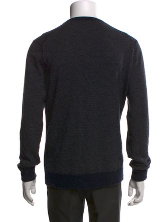 Vince Wool Crew Neck Polo Sweater