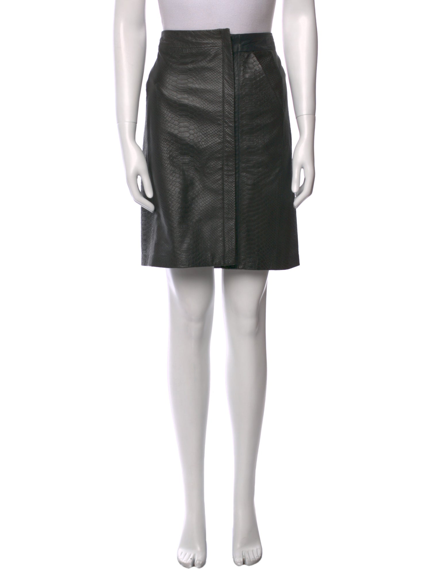 Vince Leather Knee-Length Skirt