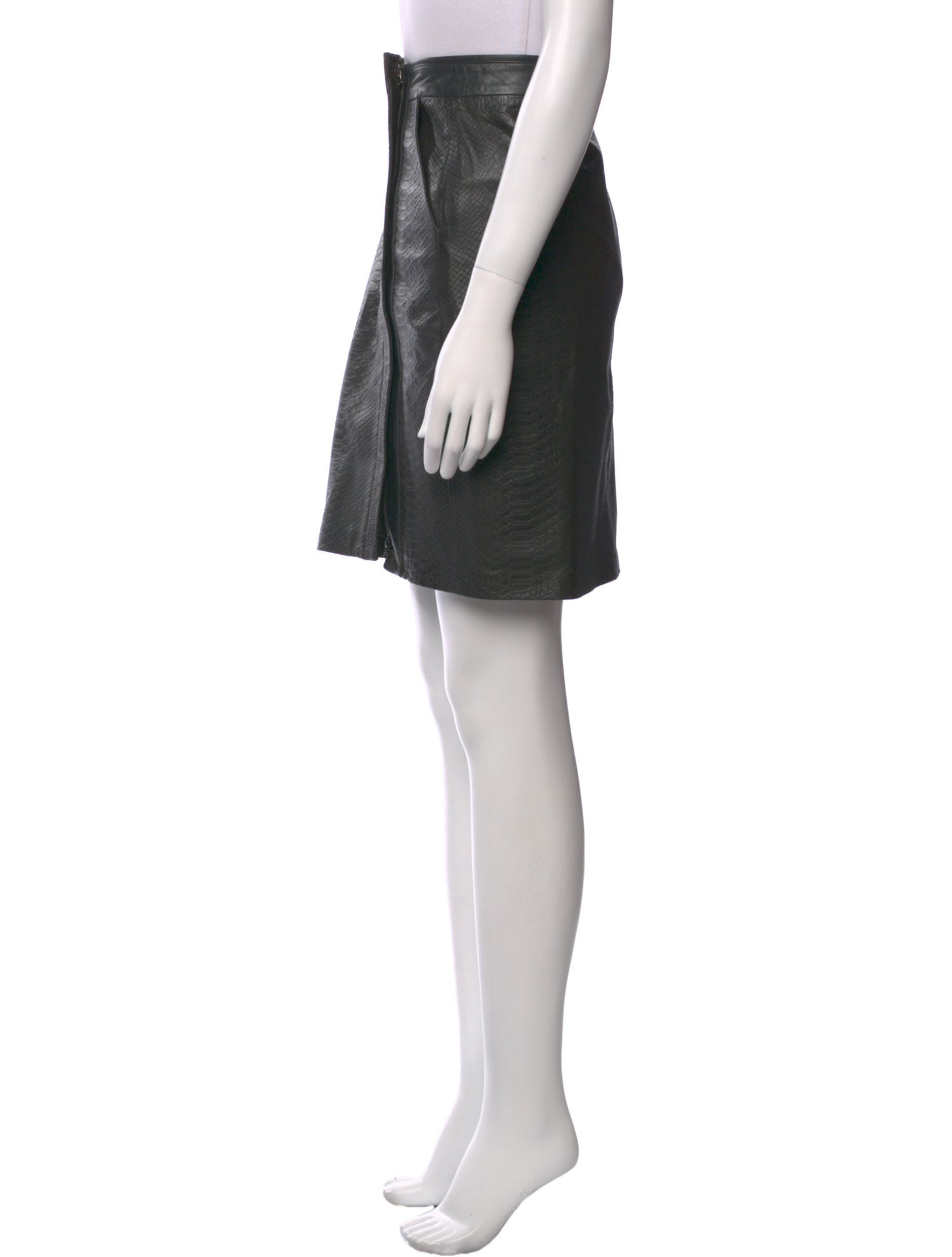 Vince Leather Knee-Length Skirt