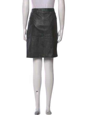 Vince Leather Knee-Length Skirt