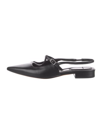 Vince Leather Slingback Flats