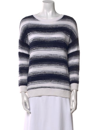 Vince Striped Bateau Neckline Sweater