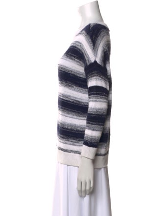 Vince Striped Bateau Neckline Sweater