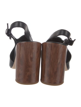 Vince Leather Slingback Pumps