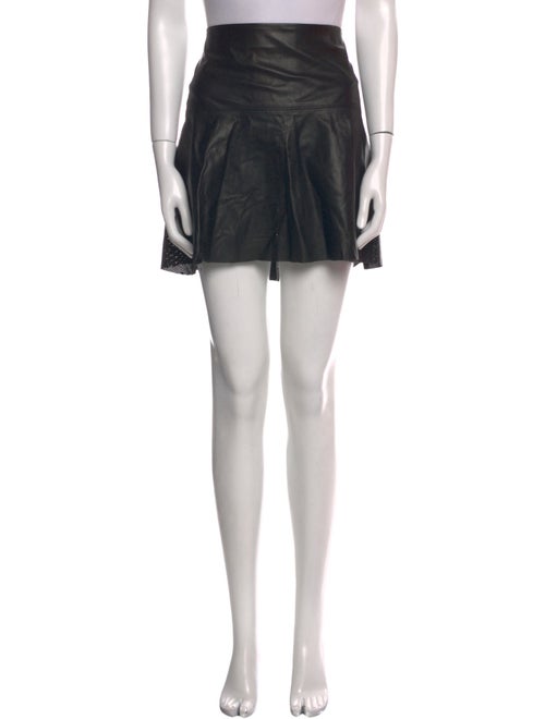 Vince Leather Mini Skirt