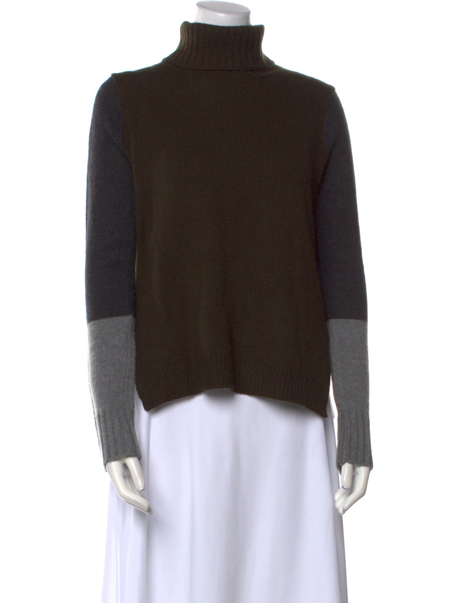 Vince Wool Colorblock Pattern Sweater