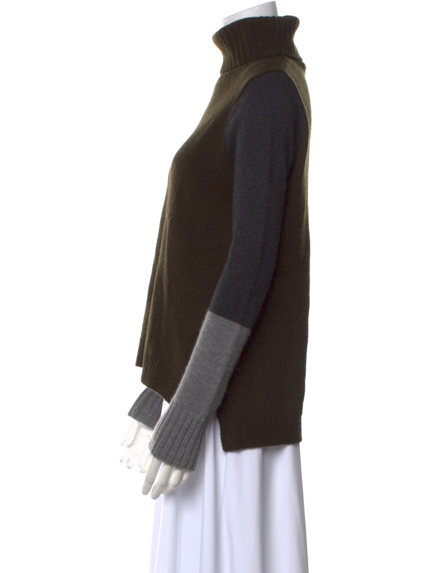 Vince Wool Colorblock Pattern Sweater